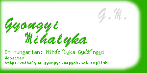 gyongyi mihalyka business card